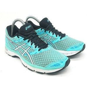 AASICS GEL-EXCITE 4 Running Shoe T6E8N Aruba Blue/Silver/Aquarium Size 8 US EUC